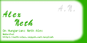 alex neth business card